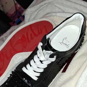 Christian Louboutin Black and White Sneakers
